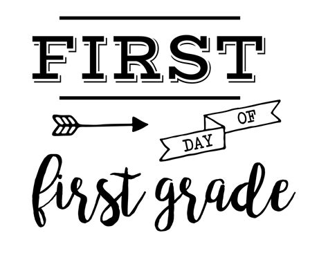 First Day Of First Grade 2019 Printable Sign Free