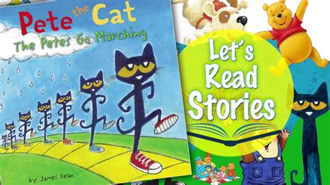 Pete The Cat The Petes Go Marching Story Book For Kids Youtube
