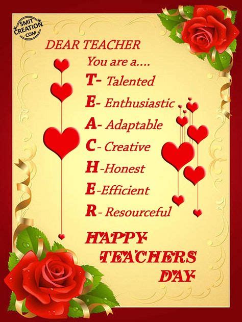 43 Best Happy Teachers Day Card Ideas Teachers Day Card Happy