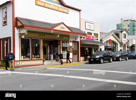 Street View Of Downtown Sitka Alaska Stock Photo Alamy