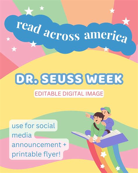 Read Across America Dr Seuss Week Digital Image Etsy