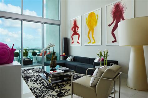 Miami Modern Interiors Overlooking Biscayne Bay Contemporary Living