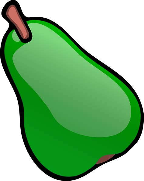 Green Pear Drawing Free Image Download