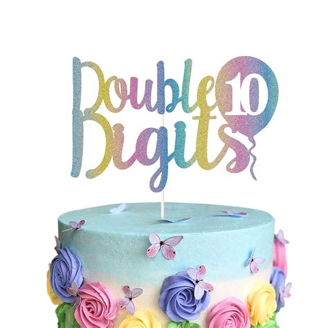 Buy Double Digits 10th Birthday Cake Topper10 Year Old Balloon