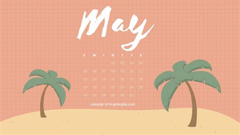 May 2019 Desktop Calendar Wallpaper Lulidv