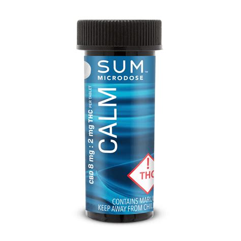 Sum Microdose Calm 41 Cbdthc Microdose Sublinguals 240mg Cbd 60mg