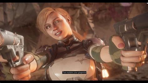 Mortal Kombat 11 Cassie Cage All Intro Dialogues Missed Dialogue From Baraka Vs Kollector