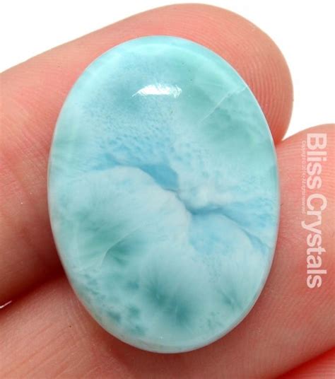 175 Carat Larimar Oval Cabochon Reversible Flat By Blisscrystals