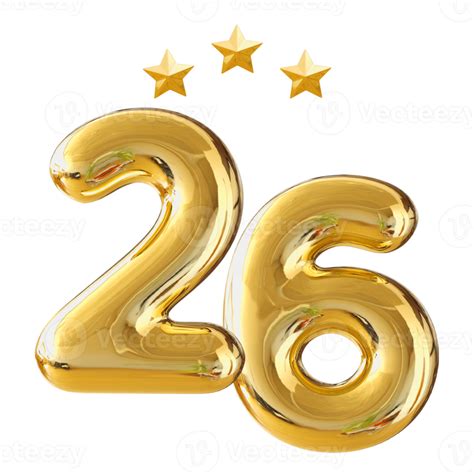 26 Years Anniversary Number 11297935 Png