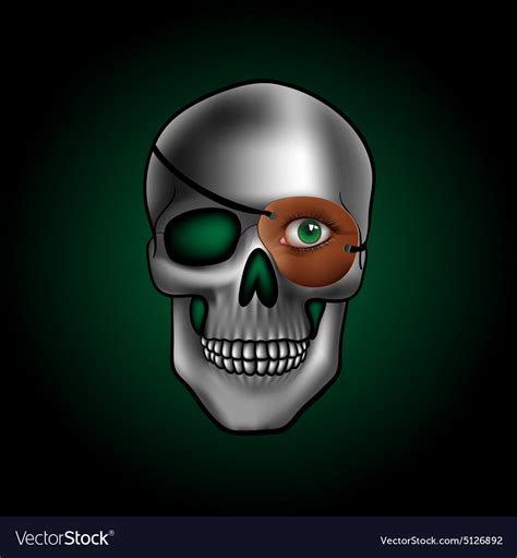 Skull With One Eye Royalty Free Vector Image Vectorstock