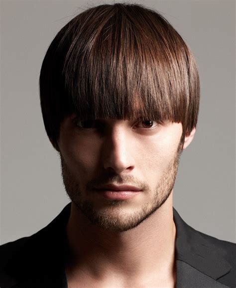 Short Straight Mens Wigs With Bangs