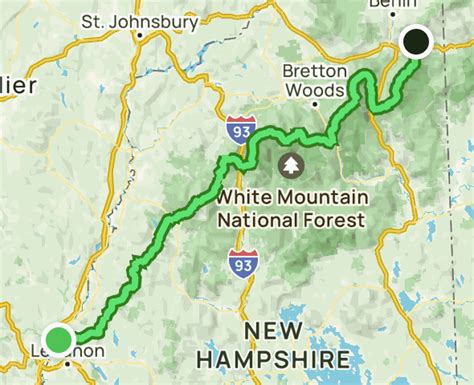 Appalachian Trail Hanover To Gorham New Hampshire 28 Reviews Map