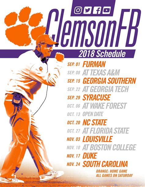 Our baseball digital scorebook is a full featured baseball score book written in excel with features simply too numerous too list. Clemson releases 2018 Football Schedule - Clemson Sports News