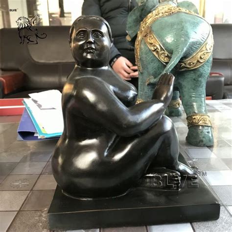 Fernando Botero Sculpture Sitting Fat Lady Statue Abstract Material Bronze Custom