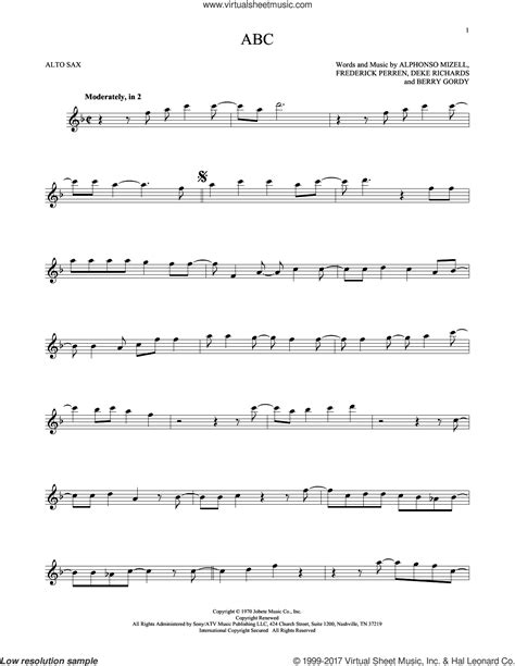 5 Abc Sheet Music For Alto Saxophone Solo Pdf Interactive
