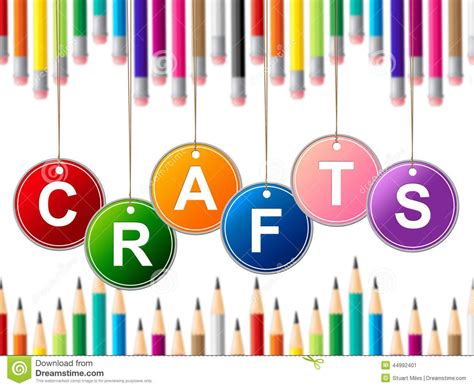 Craft Crafts Indicates Drawing Arts And Artwork Stock Illustration