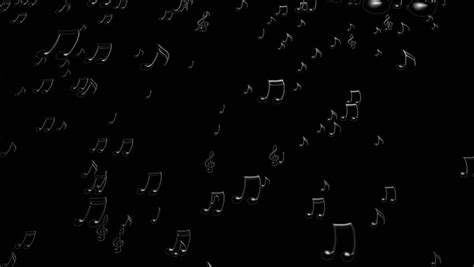 Animated Falling Black Music Notes Stock Footage Video 100 Royalty