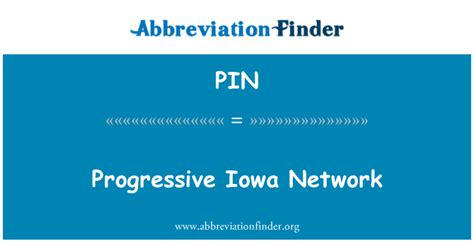 Pin Definition Progressive Iowa Network Abbreviation Finder