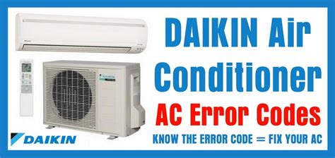 Errors shown on the display consist of a classification code (letter) and an error number (number), numbers and letters, two letters. DAIKIN Air Conditioner AC Error Codes | RemoveandReplace.com