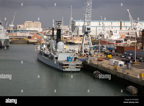 Hms York In Portsmouth Hampshire Type 42 Destroyer Stock Photo Alamy
