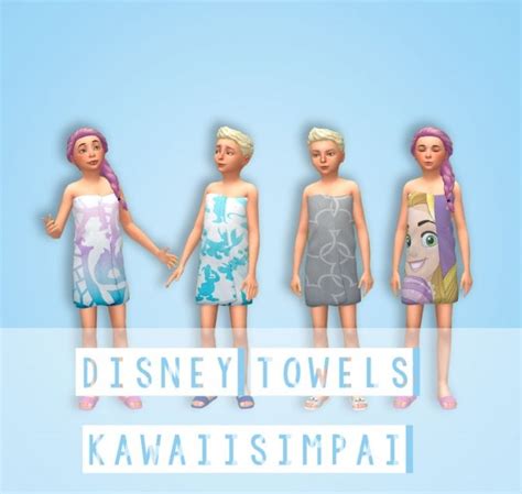 Towels For Children At Kawaiisimpaii Sims 4 Updates Sims 4 Sims 4