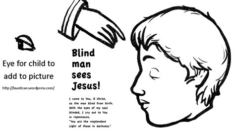 Jesus Heals The Blind Man Coloring Sheet