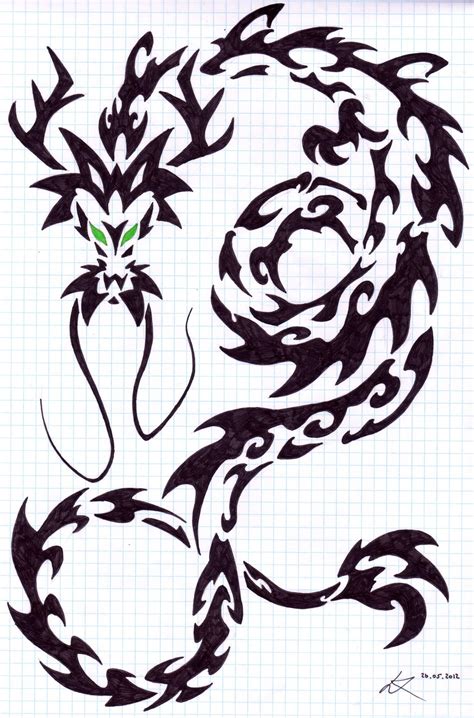 A young winged woman on a quest. Tribal Dragon Drawing at GetDrawings | Free download