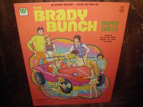 Vintage Brady Bunch Paper Dolls Rare Giant 13x10 Uncut Stock New Gem
