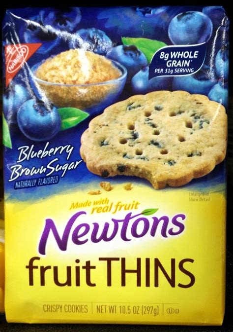 Nabisco Newtons Fruit Thins Cookies Blueberry Brown Sugar Cafe