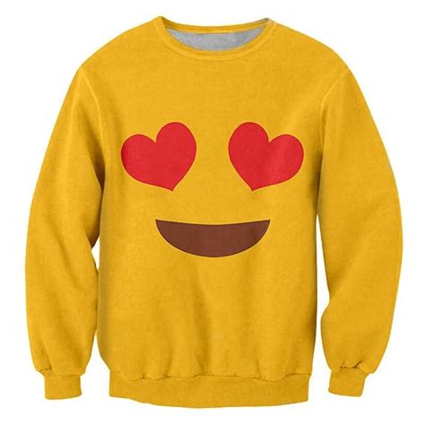 Emoji Smile Heart Heart Sweater Sweaters Cool Sweaters