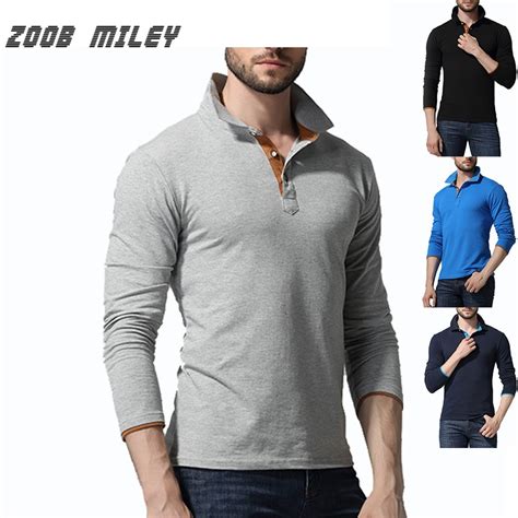 buy high quality men s t shirts full sleeve turn down collar male shirt 100