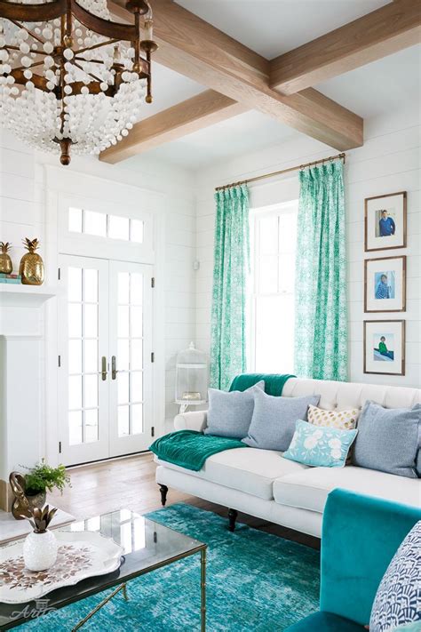 Artisan Signature Homes House Of Turquoise Living Room Turquoise Coastal Living Rooms