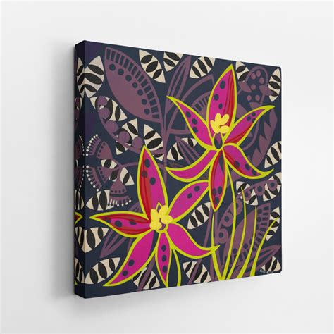 Queen Of Sheba Orchid Square Canvas Print Helen Ansell Art