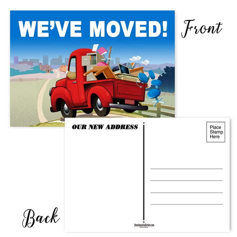 Weve Moved Postcards Set Of 50 Moving Announcement Postcards 4 X 6
