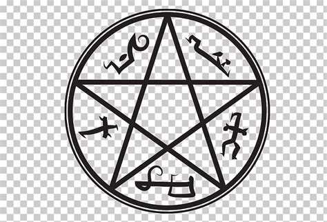 Devils Trap Demon Symbol Pentagram Png Clipart Angle Area Black
