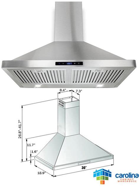 Kitchen hood height from floor. 30″ Wall Range Hood Minimum Required Ceiling Height: 8 ...