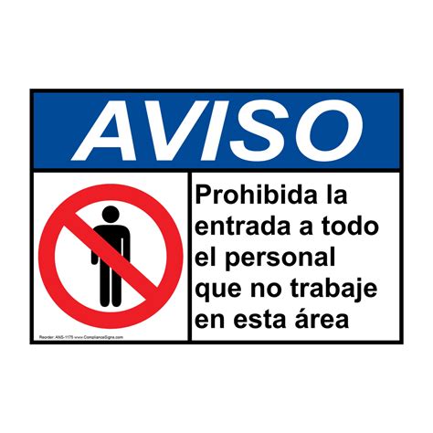 Notice Sign Keep Out Spanish Sign ANSI Restricted Access