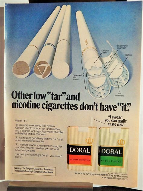 Doral Filter Cigarettes Vtg 1973 Photo Ad Sought Ephemera Ebay