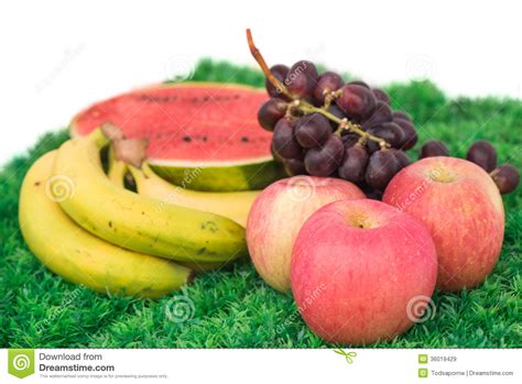 Apple Grape Watermelon And Banana Are Fruits Cool Effects Royalty