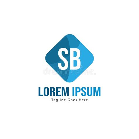 Initial Sb Logo Template With Modern Frame Minimalist Sb Letter Logo