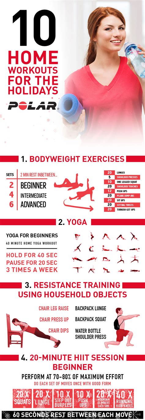 At Home Workouts For The Holidays Infographic Polar Blog