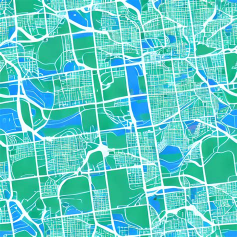 Vibrant Green And Blue Overhead Map · Creative Fabrica