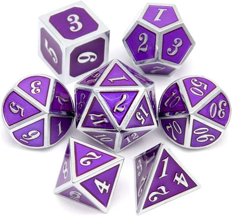 Haxtec Metal Dice Set Dandd Polyhedral Dnd Dice For Dungeons And Dragons