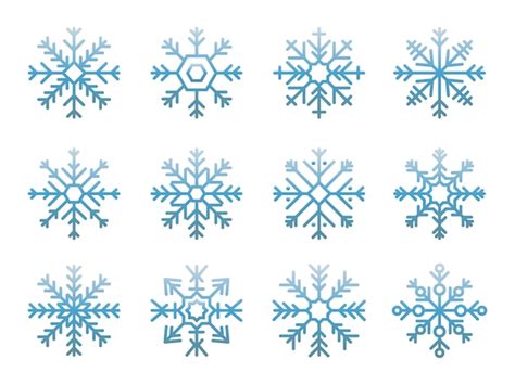 Free Vector Illustration Of Cute Snowflake Icons