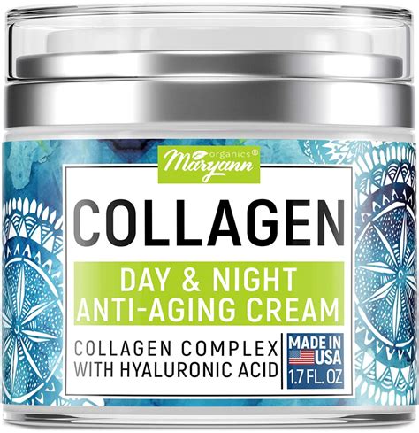 Maryann Organics Collagen Cream Anti Aging Face Moisturizer Day