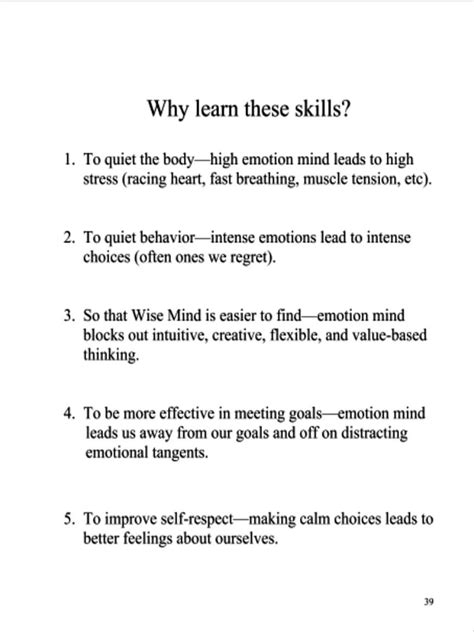 Why Learn These Skills Dbt Skills Application Self Help Dialectical