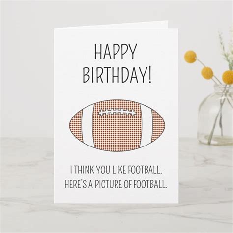 A Picture Of Football Birthday Card Us Version