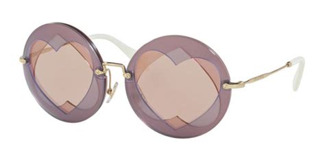 Miu Miu Mu01ss Va14m2 Sunglasses In Lilac Purple Pink Smartbuyglasses Usa