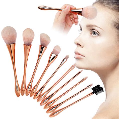 10pcs Multifunctional Makeup Brushes Nylon Eye Shadow Foundation Blush