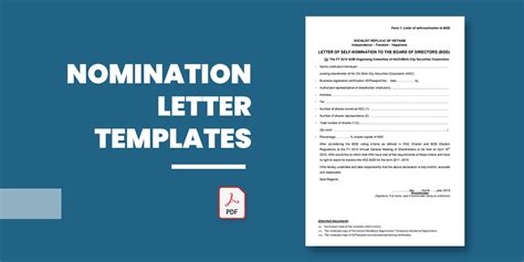 Nomination Letters 9free Word Pdf Documents Download